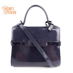 Delvaux Tempete Mini Blue Patent 2-Way Rank A