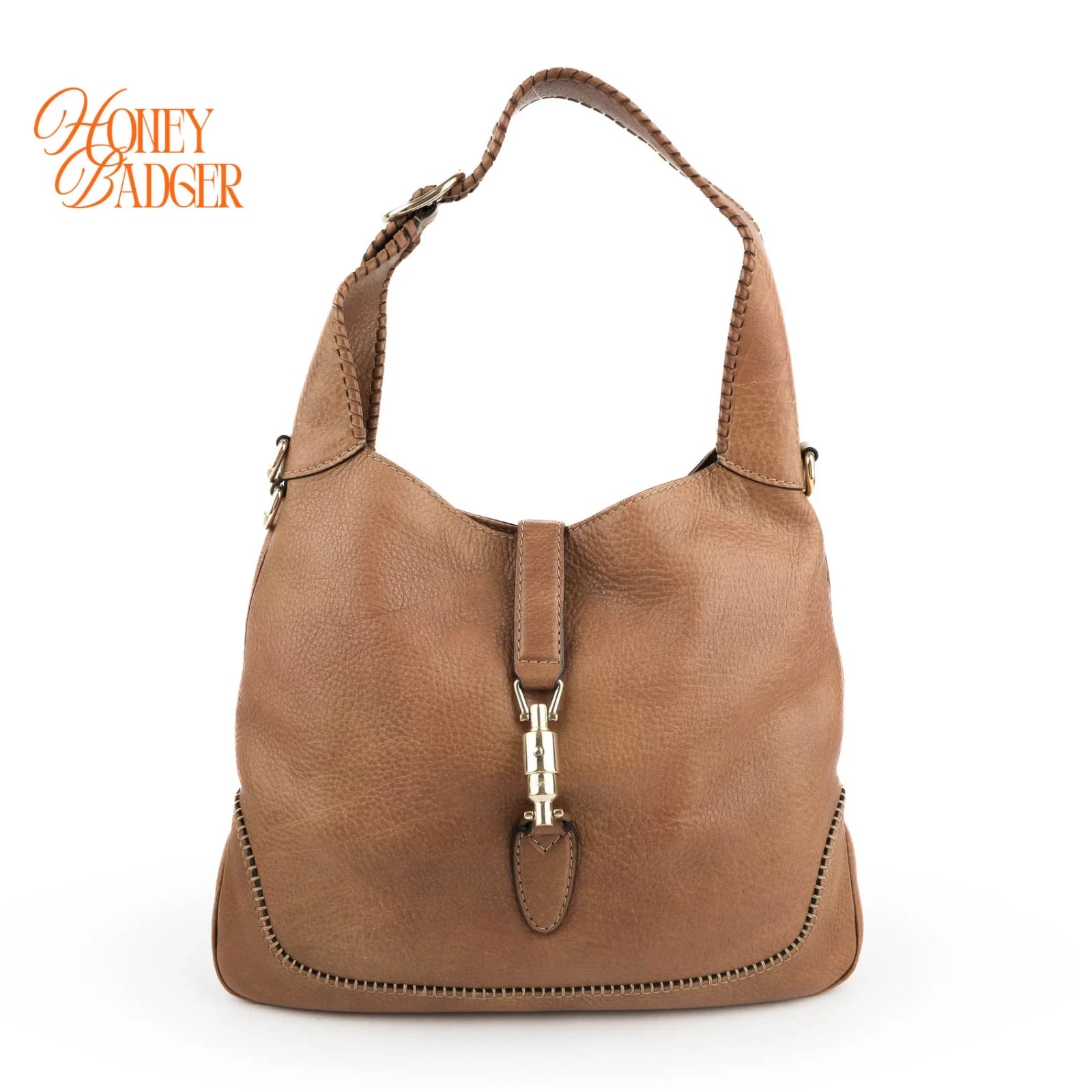 Gucci Jackie Hobo 2-Way Brown Leather Grade A