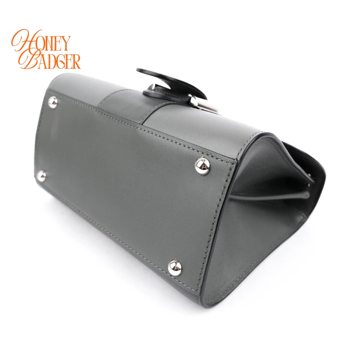 Delvaux Brillant Mini Box Calf Bicolor Grey Palladium Hardware Rank A