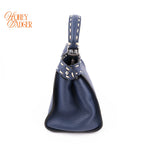Fendi Peekaboo Mini Selleria Grained Leather Blue Rank A