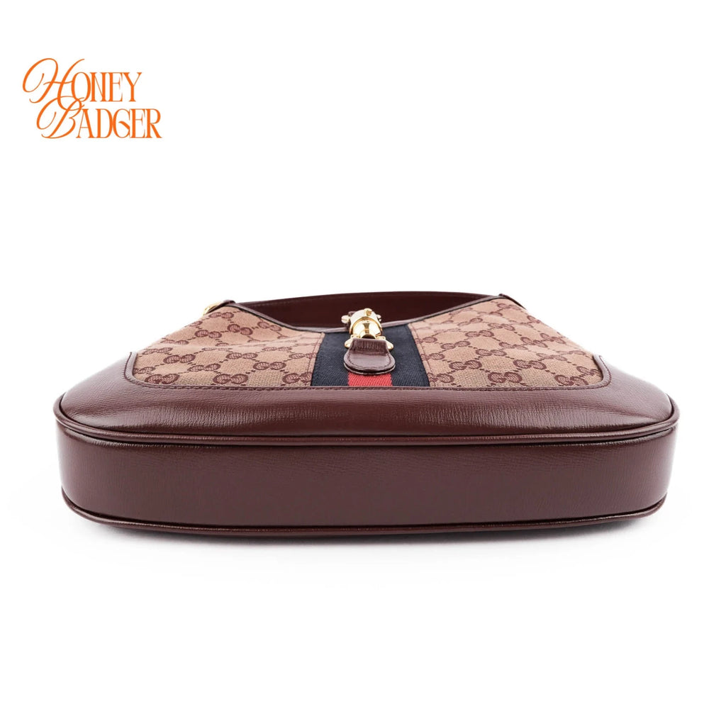 Gucci Jackie 1961 GG Canvas and Leather Burgundy Rank S