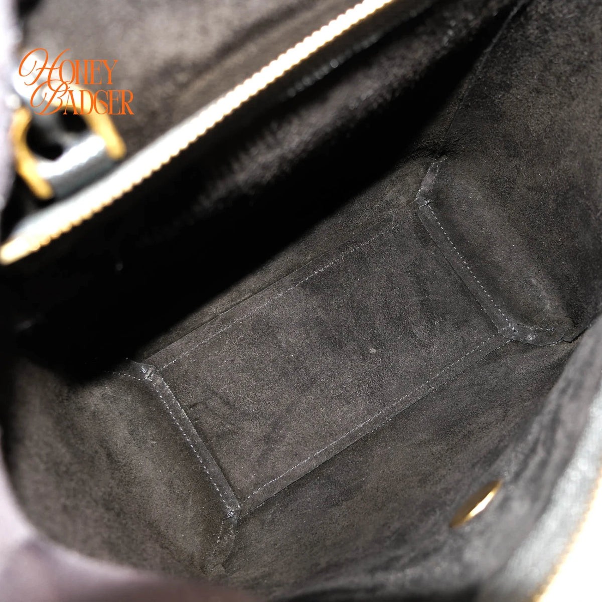 Celine Nano Belt Bag Grained Calfskin Black Gold Hardware Rank A