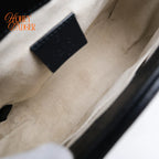 Gucci GG Marmont Mini Top Handle Canvas Green Silver Hardware Rank A