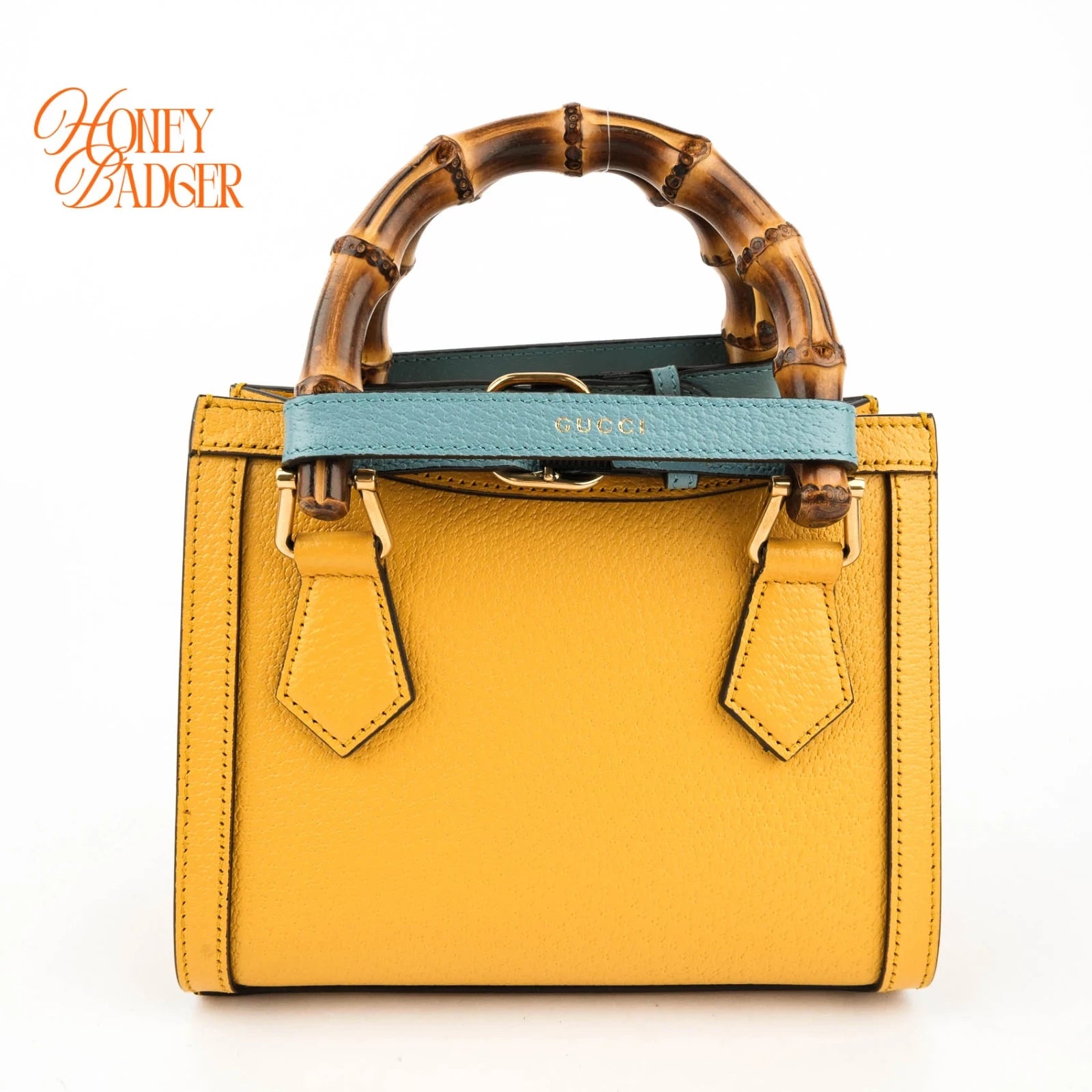 Gucci Diana Mini Leather Yellow Rank S
