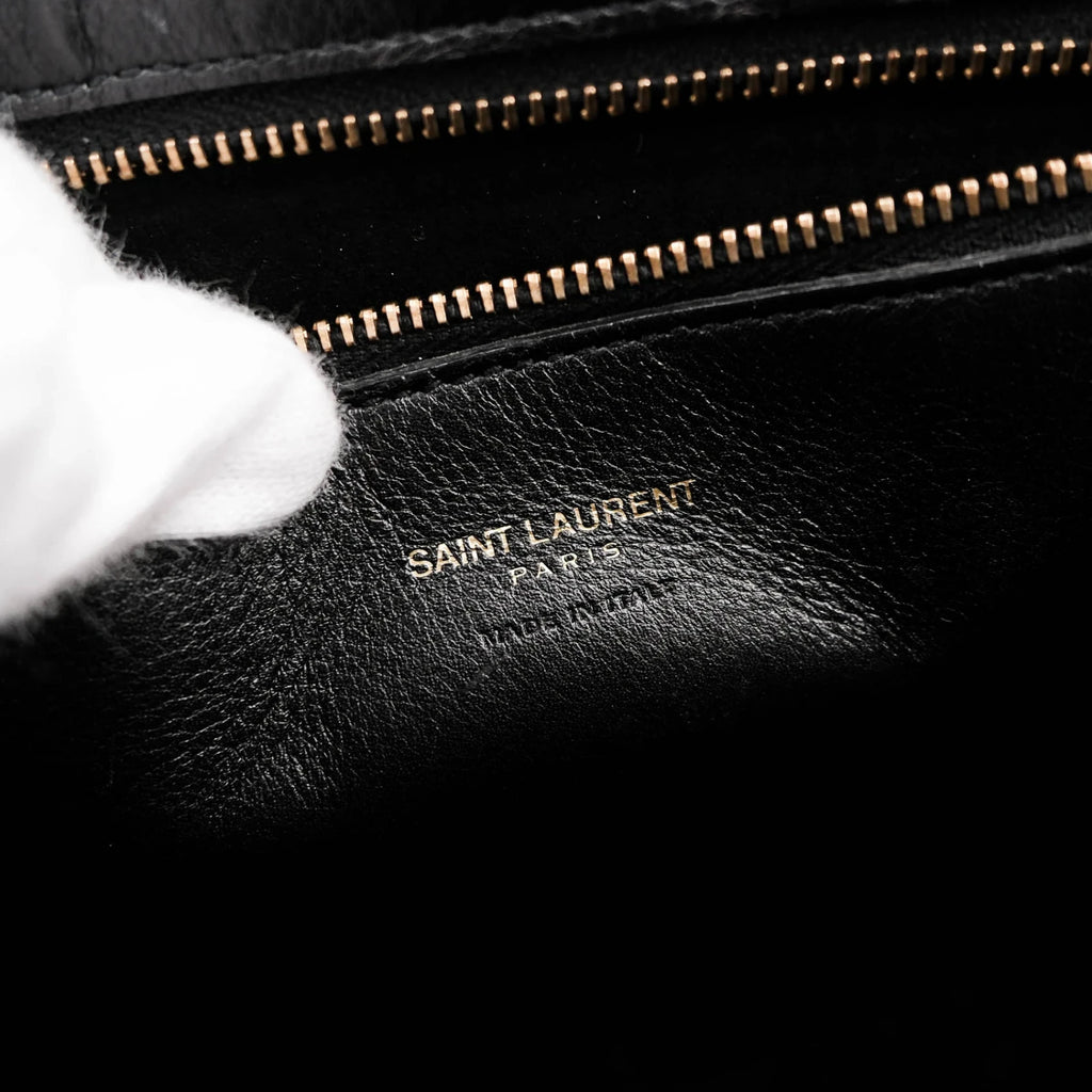 Saint Laurent Cabas Y Baby Smooth Leather Black Rank A