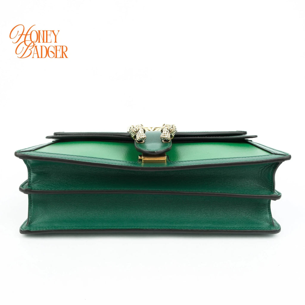 Gucci Dionysus Small Shoulder Bag Calfskin Emerald Green Two-Tone Hardware Rank A