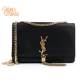 Saint Laurent Kate Tassel Medium Smooth Calfskin Black Gold Hardware Rank AB
