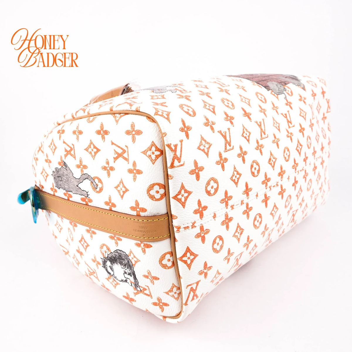 Louis Vuitton x Grace Coddington Speedy Bandoulière 30 Catogram White Orange Rank S