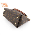Louis Vuitton V Tote BB Monogram Brown 2Way Handbag K1740 Rank A