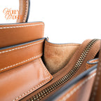 Celine Luggage Micro Smooth Calfskin Brown Gold Hardware Rank B