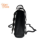 Saint Laurent Kate Small Striped Fabric Black/White Rank A
