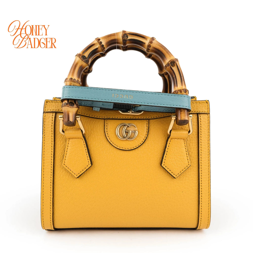 Gucci Diana Mini Leather Yellow Rank S