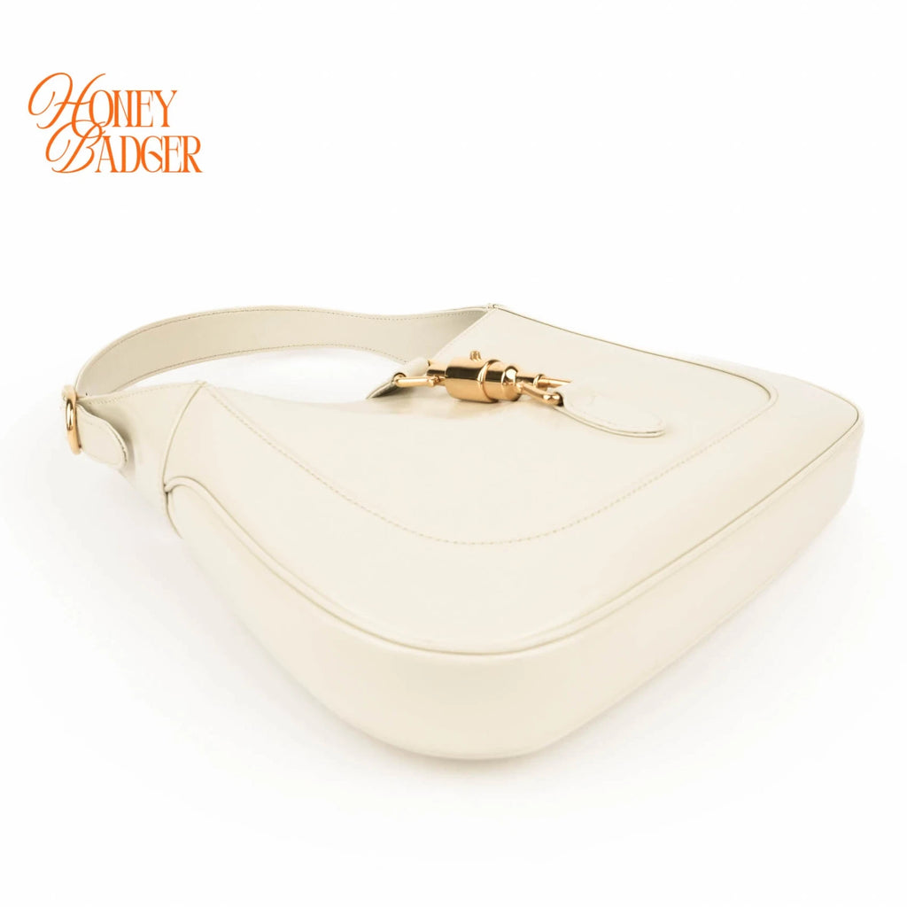 Gucci Jackie 1961 Medium Leather White Gold Hardware Rank S