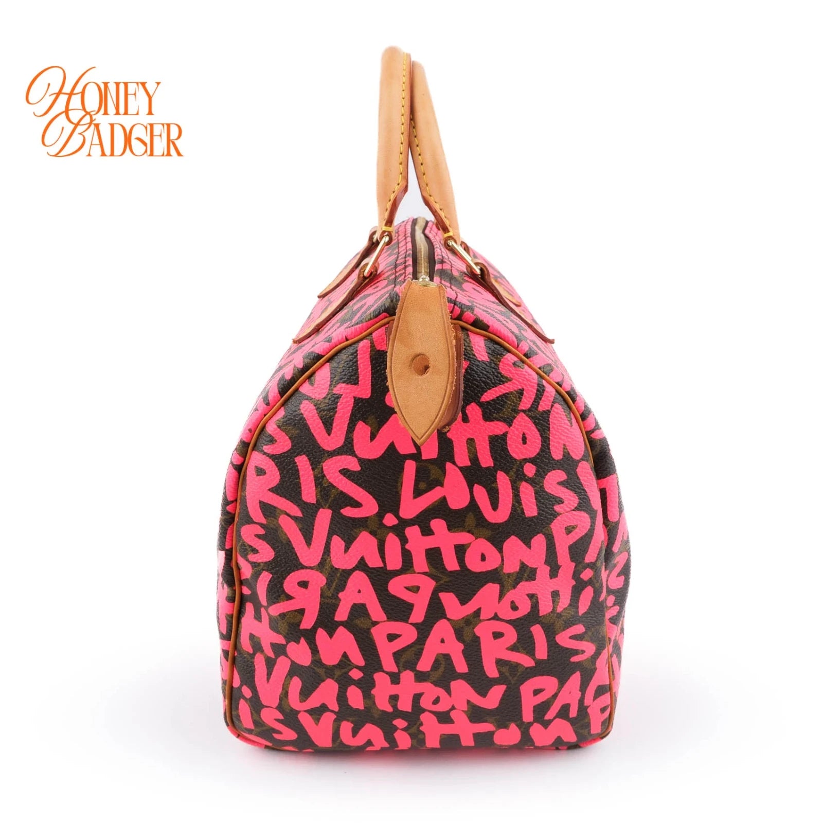 Louis Vuitton Speedy 30 Monogram Graffiti Canvas Pink Rank A
