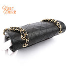 Chanel Classic Double Flap Medium 25 Quilted Lambskin Black Gold Hardware Rank AB