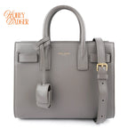Saint Laurent Sac de Jour Nano Smooth Calfskin Urban Grey Bronze Hardware Rank A