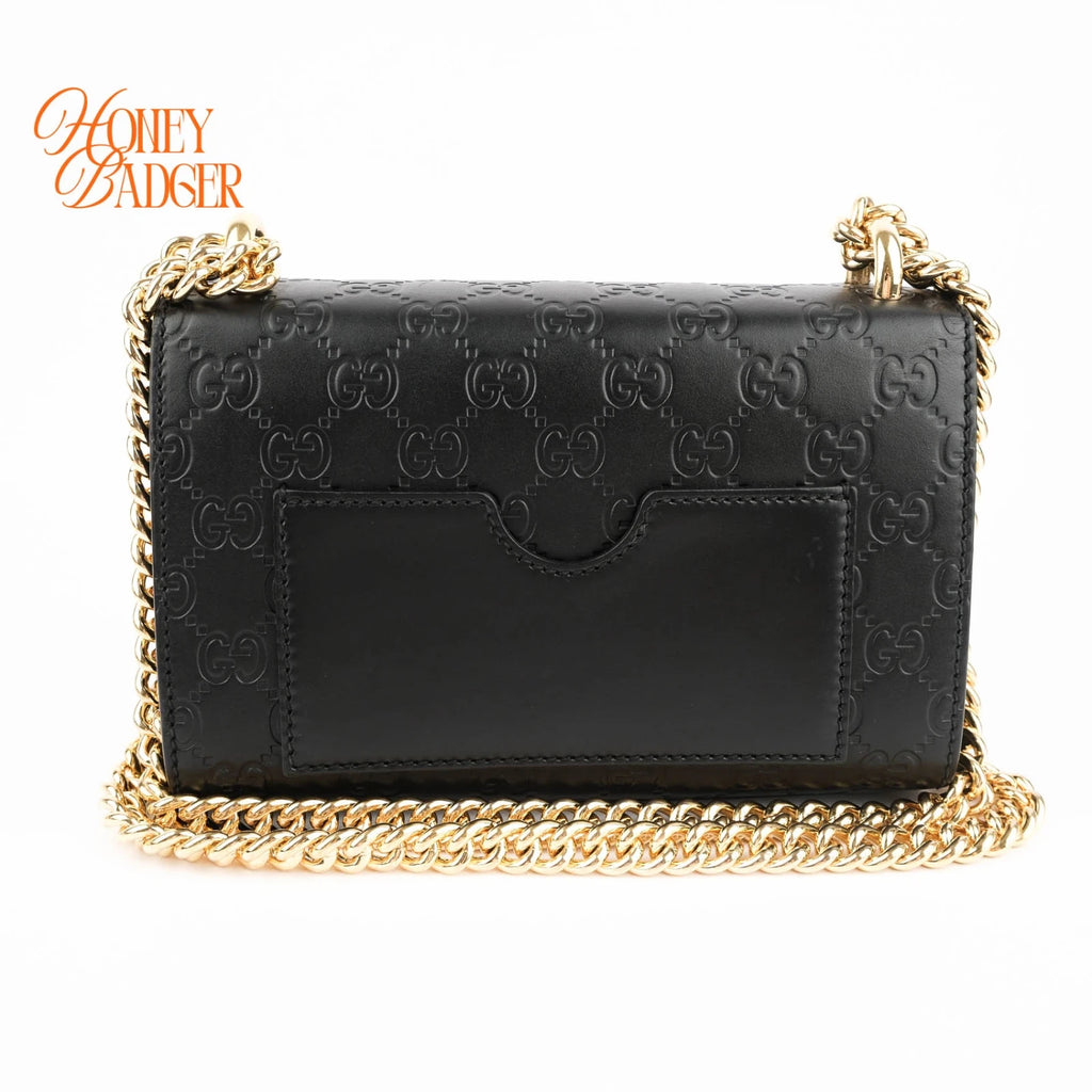 Gucci Padlock GG Signature Black Chain Bag Rank A