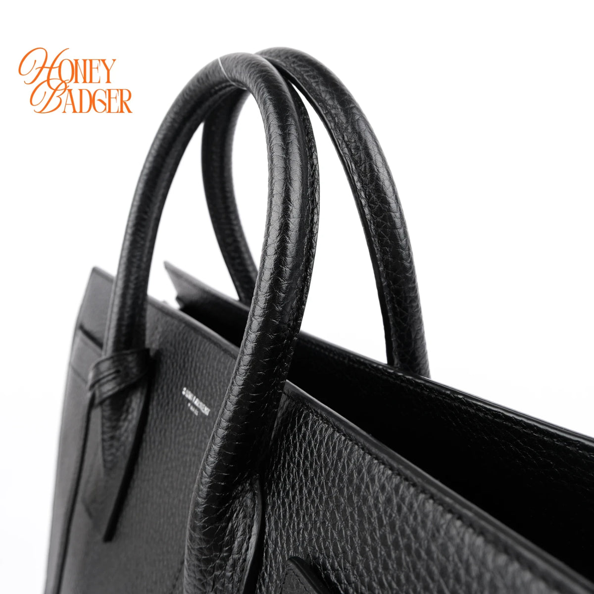Saint Laurent Sac de Jour Medium Grained Leather Black 2-Way Bag Rank A