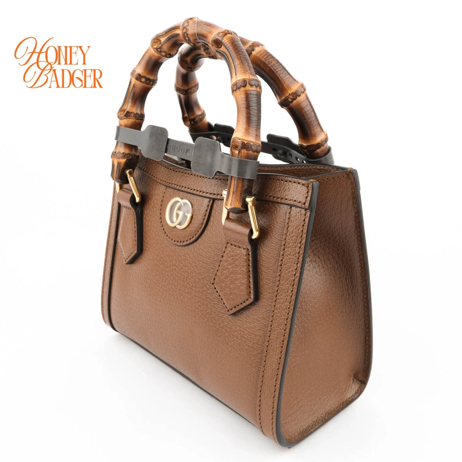 Gucci Diana Mini Leather Brown Rank S