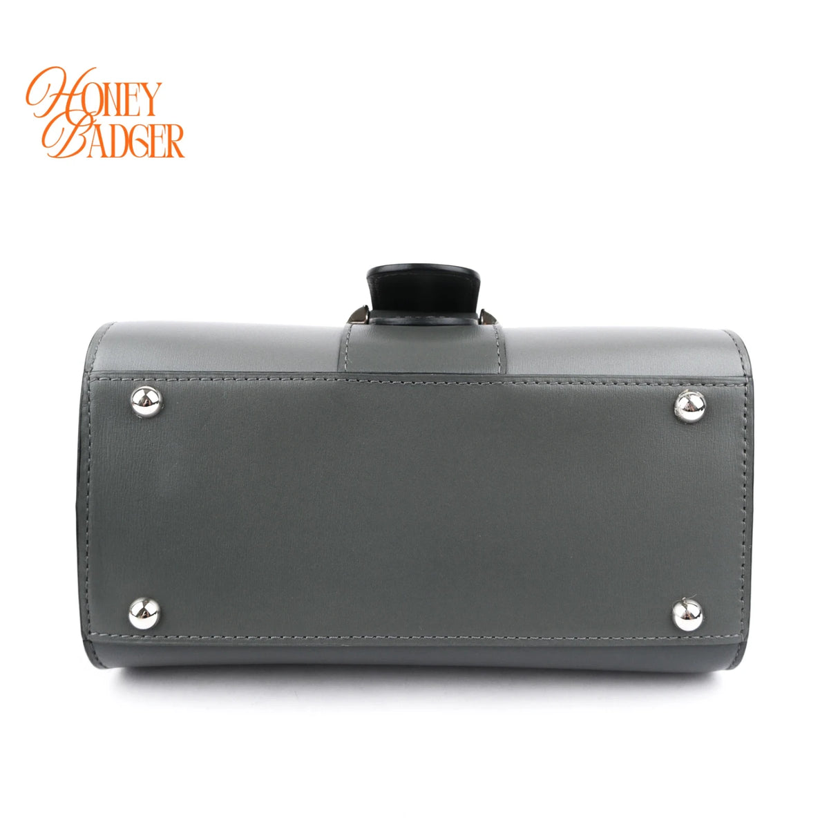 Delvaux Brillant Mini Box Calf Bicolor Grey Palladium Hardware Rank A