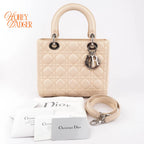 Dior Lady Dior Medium Lambskin White Rank A