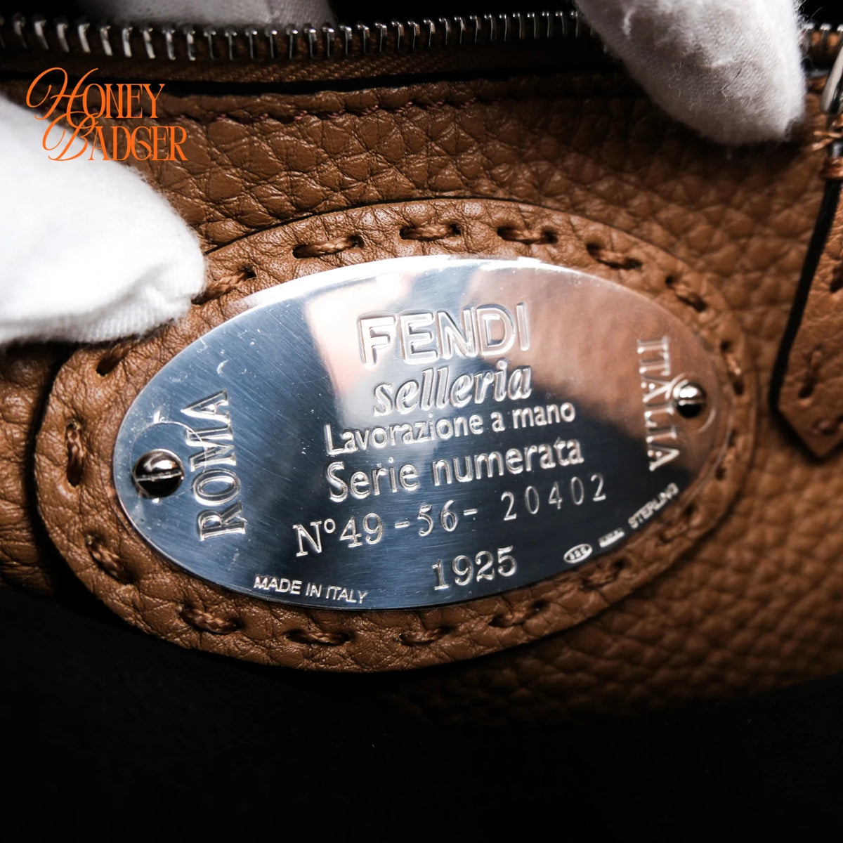Fendi Peekaboo Mini Selleria Grained Leather Black Rank A
