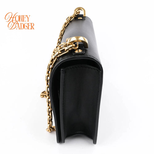Dior J’Adior Medium Flap Bag Black Calfskin Gold Hardware Rank A