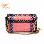 Gucci GG Marmont Mini Tweed Multicolor Chain Bag G3461 Rank A