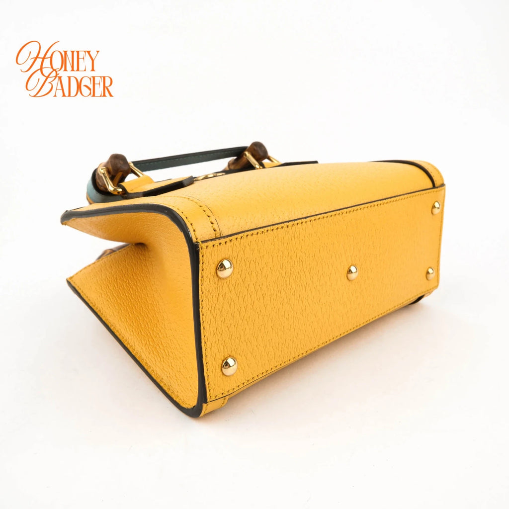 Gucci Diana Mini Leather Yellow Rank S