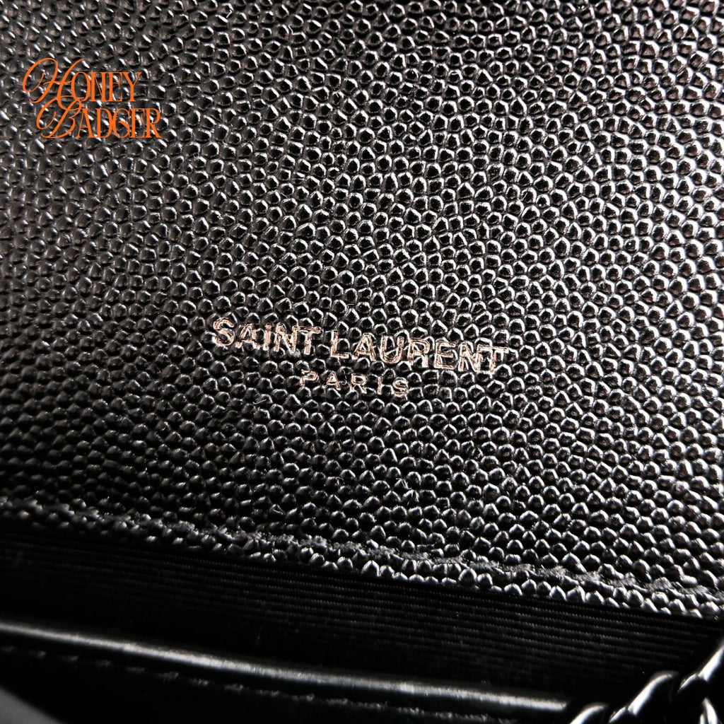 Saint Laurent Kate Small Striped Fabric Black/White Rank A
