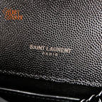 Saint Laurent Kate Small Striped Fabric Black/White Rank A