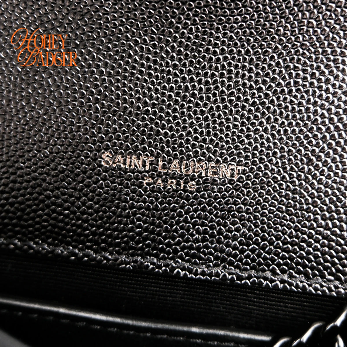 Saint Laurent Kate Small Striped Fabric Black/White Rank A
