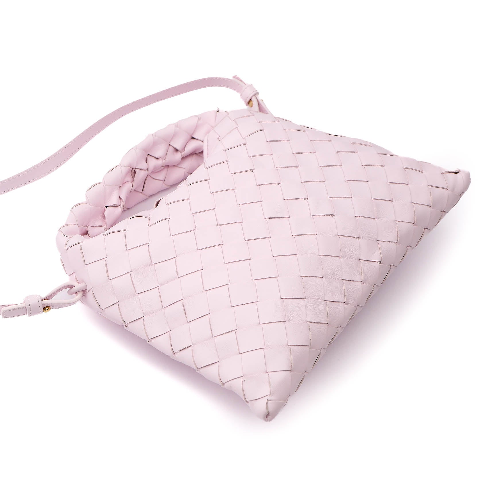 UNUSED ITEM | Bottega Veneta Mini Hop Intrecciato Leather 2-Way Shoulder Bag  Pink