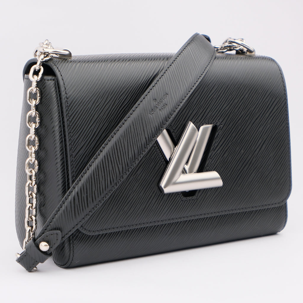 Louis Vuitton Twist MM M50282 Epi Leather Black Silver Hardware Shoulder Bag