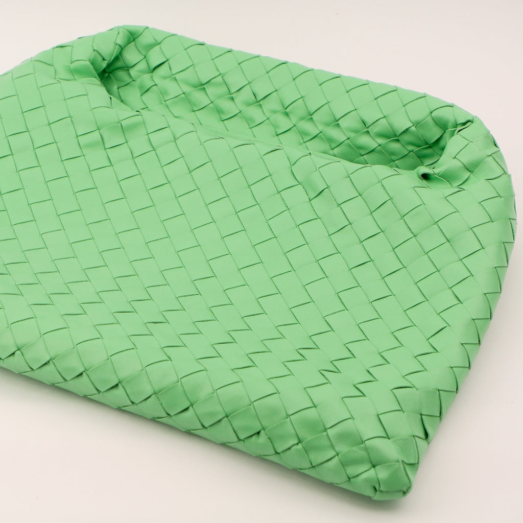 Bottega Veneta Intrecciato Hobo Shoulder Bag Nappa Leather Parakeet Green