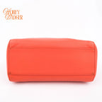 Fendi Peekaboo Mini Smooth Leather Orange Rank A