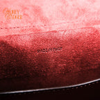 Celine Micro Belt Bag Grained Calfskin Burgundy Gold Hardware Rank A