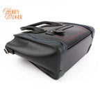 Celine Luggage Nano Black Smooth Leather Multicolor Stitch Rank A