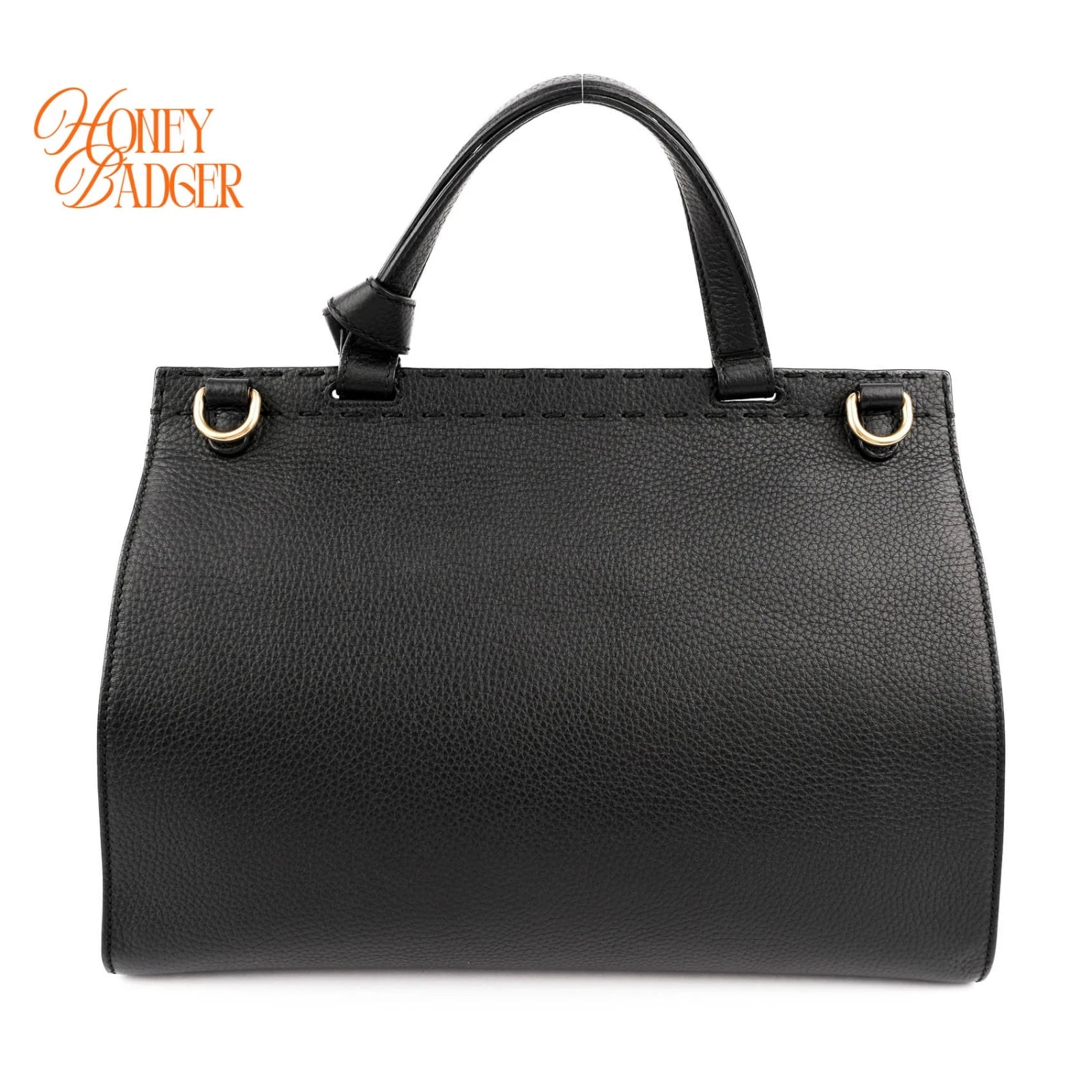 Gucci GG Marmont Top Handle Leather Black Rank A