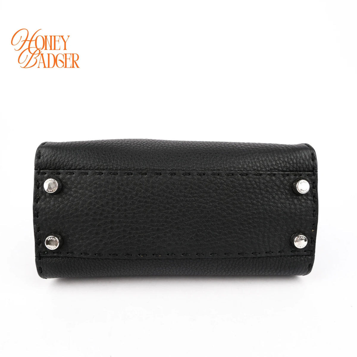 Fendi Peekaboo Mini Selleria Grained Leather Black Rank A