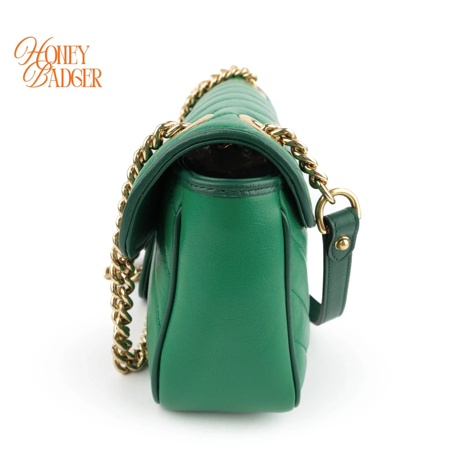 Gucci GG Marmont Small Green Leather Rank S