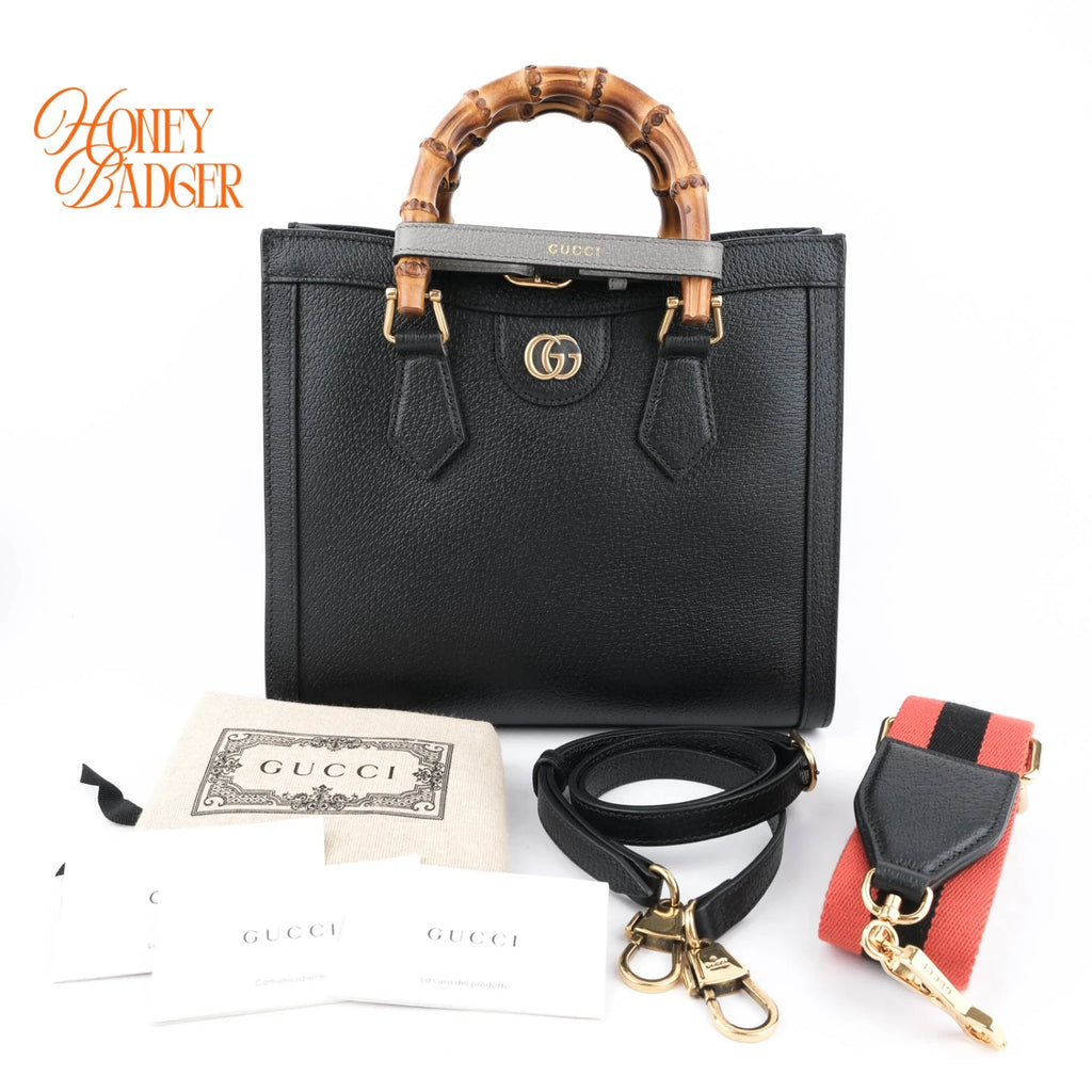 Gucci Diana Small Leather Black Rank S