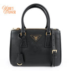 Prada Galleria Small Saffiano Leather 2WAY Bag Black Nero