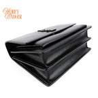Saint Laurent Sunset Medium Smooth Leather Black Black Hardware Rank A