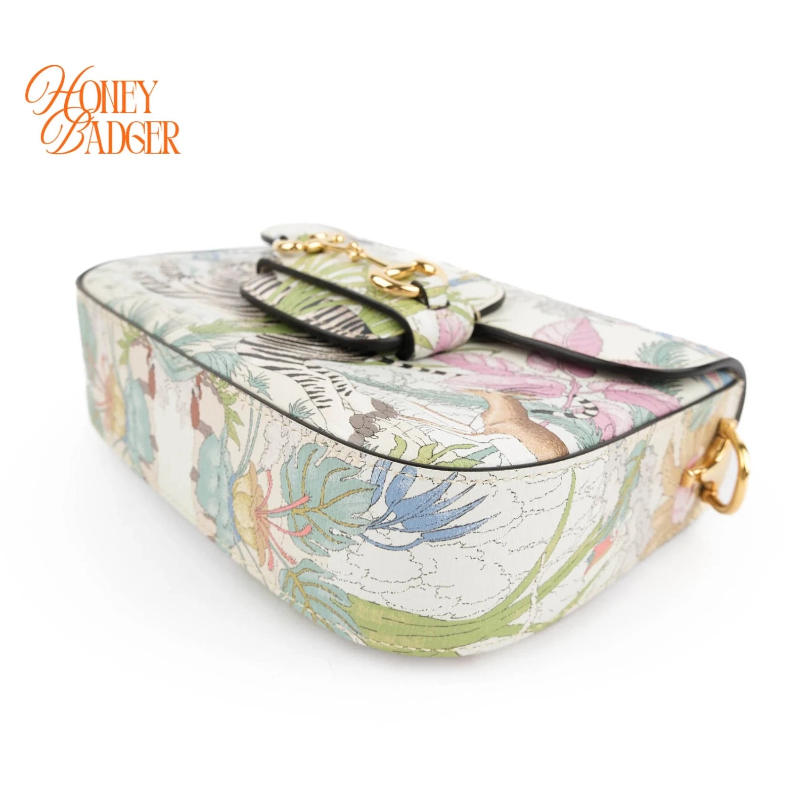 Gucci Horsebit 1955 Tiger shoulder bag in multicolor leather, Grade S condition.