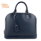 Louis Vuitton Alma PM Epi Leather Navy Silver Hardware Rank A