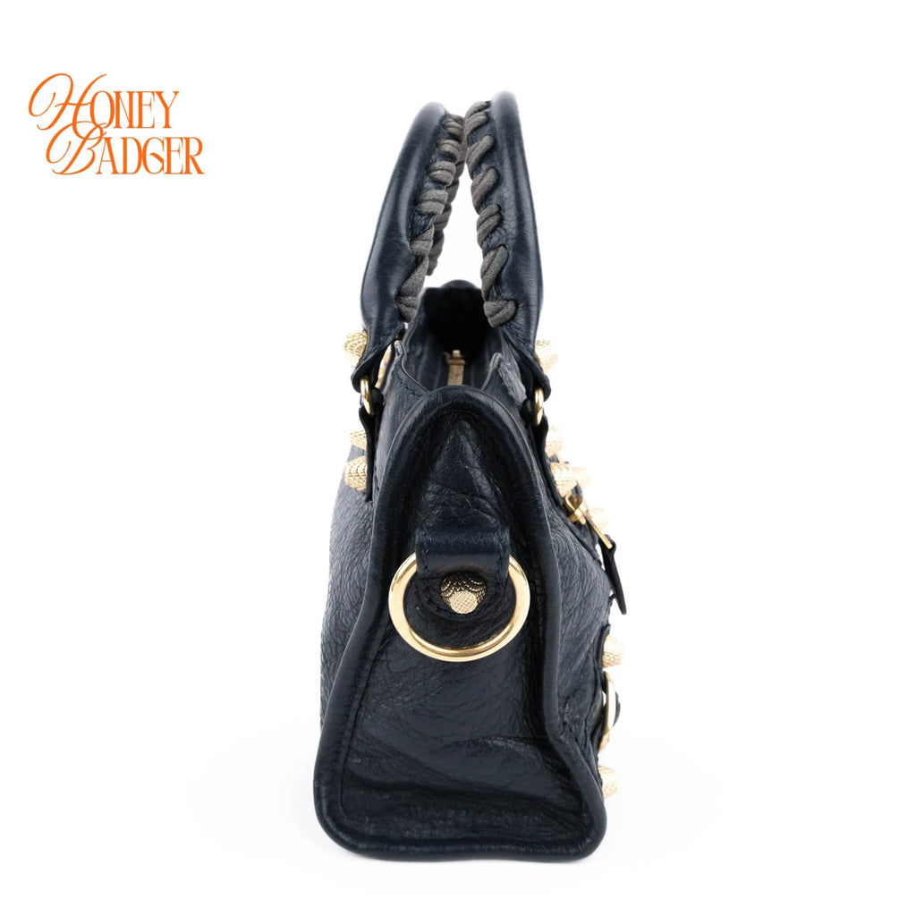 Balenciaga Classic City Mini Navy Gold — Vintage Tokyo