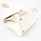 Delvaux Brillant MM Toile de Cuir Rainbow & Calf Souple Ivory Rank A