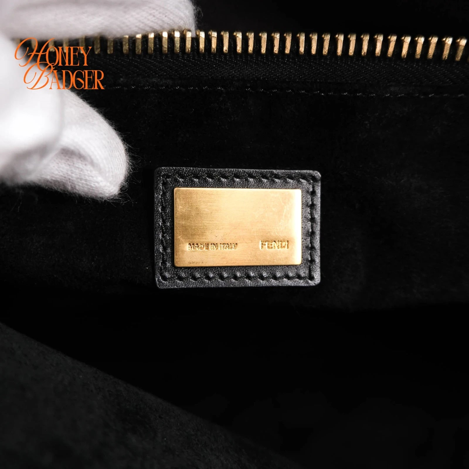 Fendi Peekaboo Medium Smooth Leather Black Rank A