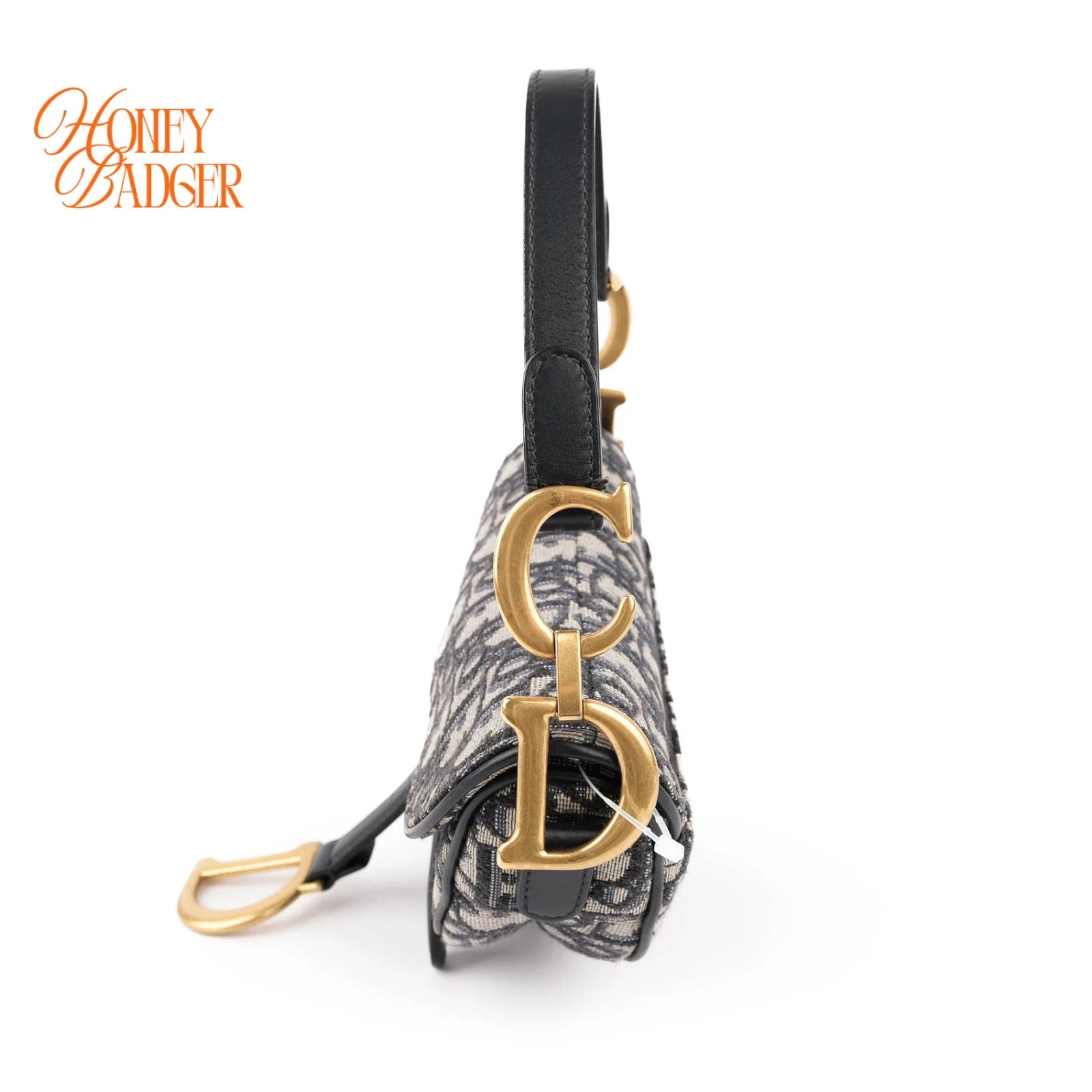 Dior Saddle Small Oblique Jacquard Blue Gold Hardware Rank A